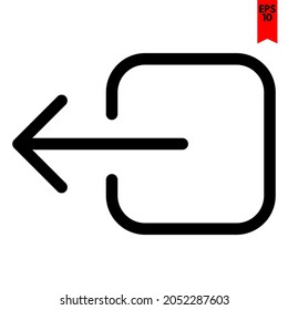 ilustración del icono de diseño de flecha izquierda
