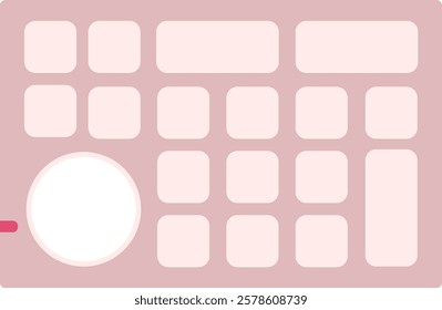 Illustration of left hand device image.