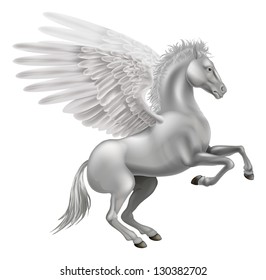 Illustration Legendary Winged Horse Greek Mythology Stock Vector ...