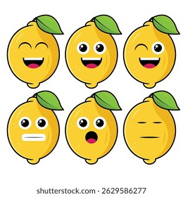 The Illustration of Lemon Emoticon 