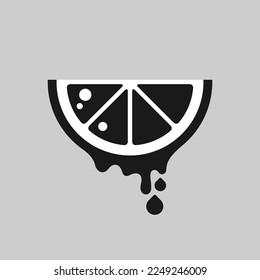 Illustration of a lemon in a flat style. Isolated image on a background.