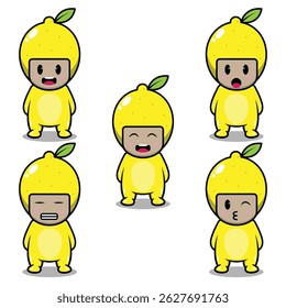 The Illustration of Lemon Fruit Emoji