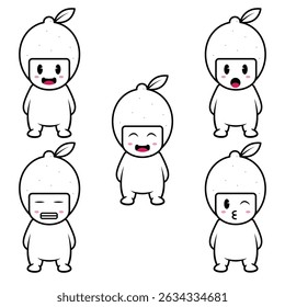 The Illustration of Lemon Fruit Emoji