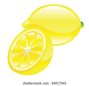 Illustration Of Lemon Fruit Icon Clipart