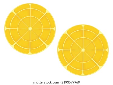 illustration of lemon fruit with mesh technique on white background