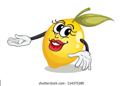 illustration of lemon on a white background