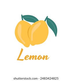 Illustration of a lemon on a white background.