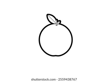 
Illustration of a lemon on a white background using outline style