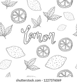 illustration with lemon, for packaging tea, soap, packages and other things, with the heading of a caligraphic inscription, vector illustration