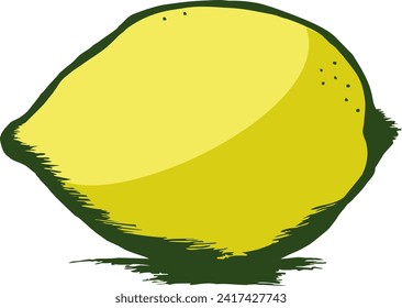 An illustration of a lemon slice conveys the vibrant and refreshing characteristics of this citrus fruit
