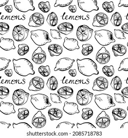 Illustration lemons citrus tropical fruit