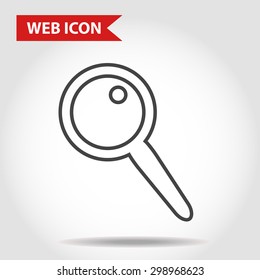Illustration of lens web icon, vector.