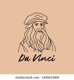 illustration leonardo da vinci vector