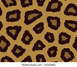 Ilustración de pieles leopardo, vector sin costuras