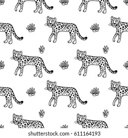 illustration of leopard, graphic vector animal