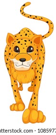 illustration of a leopard on a white background