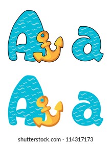 illustration of a letter A anchor