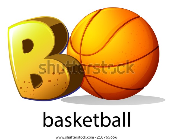 Illustration Letter B Basketball On White Stock Vector (Royalty Free ...