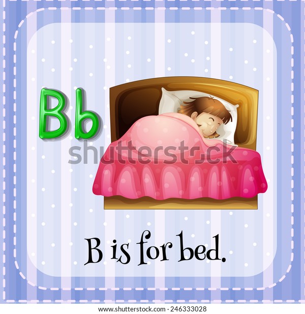 Illustration Letter B Bed Stock Vector (Royalty Free) 246333028