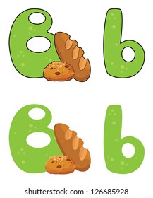 illustration of a letter B bread