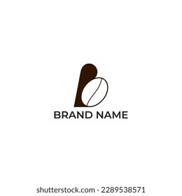 ILLUSTRATION LETTER B WITH COFFEE BEAN LOGO DESIGN VECTOR GOOD FOR COFFEE SHOP, BRAND COFFEE