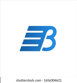 illustration of letter B vector logo for technology