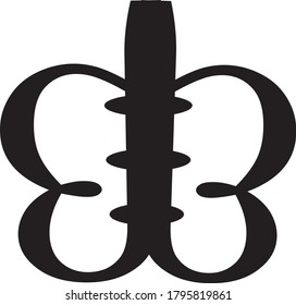 illustration of letter bb logo vector