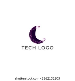 ILLUSTRATION LETTER C GEOMETRIC LOGO ICON GRADIENT COLOR TEMPLATE SIMPLE MINIMALIST ELEMENT DESIGN SIMPLE VECTOR GOOD FOR APPS, BRAND 
