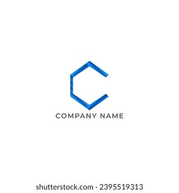ILLUSTRATION LETTER C GEOMETRIC LOGO ICON GRADIENT COLOR TEMPLATE SIMPLE MINIMALIST ELEMENT DESIGN SIMPLE VECTOR GOOD FOR APPS, BRAND 