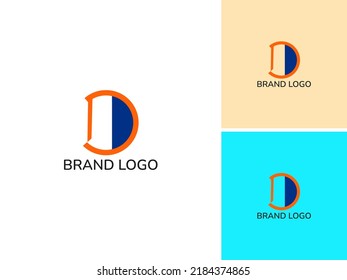 ILUSTRACIÓN LETRA D SIMPLE VECTOR MODERNO DE DISEÑO DE ICONOS DE LOGOTIPO