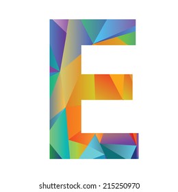 illustration with letter of different colors on a white background