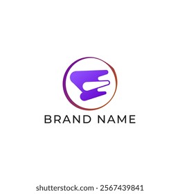 ILLUSTRATION LETTER E GEOMETRIC  LOGO ICON GRADIENT ORANGE PURPLE COLOR TEMPLATE SIMPLE MINIMALIST ELEMENT DESIGN SIMPLE VECTOR GOOD FOR APPS, BRAND 