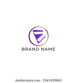 ILLUSTRATION LETTER E GEOMETRIC  LOGO ICON GRADIENT ORANGE PURPLE COLOR TEMPLATE SIMPLE MINIMALIST ELEMENT DESIGN SIMPLE VECTOR GOOD FOR APPS, BRAND 