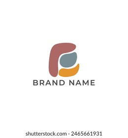 ILLUSTRATION LETTER E HAND DRAWN SHAPE LOGO ICON FLAT COLOR TEMPLATE SIMPLE MINIMALIST ELEMENT DESIGN SIMPLE VECTOR GOOD FOR APPS, BRAND 