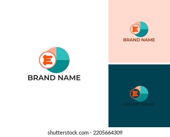 CARTA ILUSTRATIVA E VECTOR MODERNO DE DISEÑO DE LOGOTIPO SIMPLE