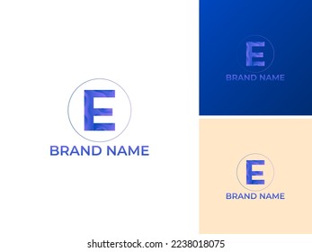 ILLUSTRATION LETTER E TECH GRADIENT PURPLE COLOR LOGO DESIGN SIMPLE VECTOR GOOD FOR APPS, BRAND 