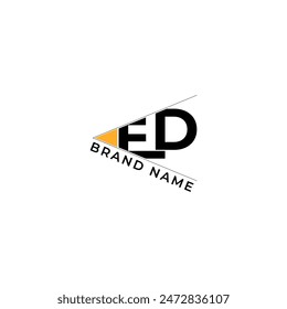 ILLUSTRATION LETTER ED GEOMETRIC LOGO ICON BLACK COLOR TEMPLATE SIMPLE MINIMALIST ELEMENT DESIGN SIMPLE VECTOR GOOD FOR APPS, BRAND 