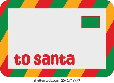 illustration of a letter envelope to santa claus