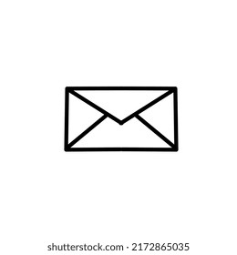 Ilustración de un sobre de carta que se puede utilizar con fines de diseño o de revista.