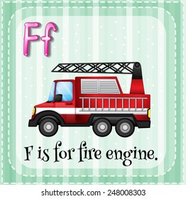 Ilustración de una letra F para el motor de bomberos