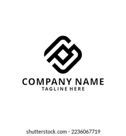  Illustration letter G and P logo vector.