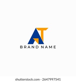 ILLUSTRATION LETTER AT GEOMETRIC  LOGO ICON FLAT COLOR TEMPLATE SIMPLE MINIMALIST ELEMENT DESIGN SIMPLE VECTOR GOOD FOR APPS, BRAND 