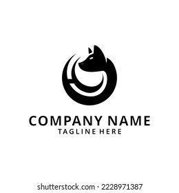 illustration Letter H Icon Dog logo design
