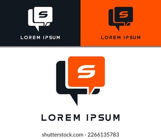 Illustration von Buchstaben oder anfänglichem S-Logo-Design mit Blasenkatalog