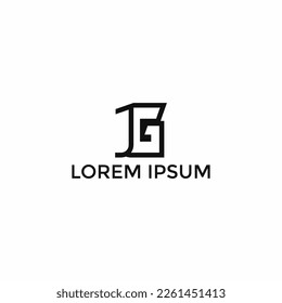ILLUSTRATION LETTER JG LOGO ICON TEMPLATE DESIGN SIMPLE VECTOR GOOD FOR APPS, BRAND 