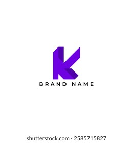 ILLUSTRATION LETTER K GEOMETRIC  LOGO ICON PURPLE COLOR TEMPLATE SIMPLE MINIMALIST ELEMENT DESIGN SIMPLE VECTOR GOOD FOR APPS, BRAND 