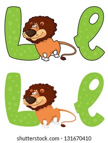 illustration of a letter L lion