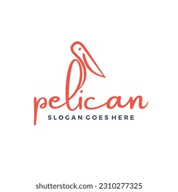 illustration of letter L pelican logo vector