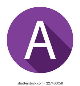 A Illustration of a Letter with a Long Shadow - Letter A