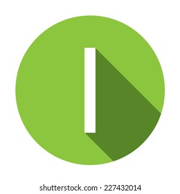 A Illustration of a Letter with a Long Shadow - Letter I